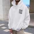 thumbnail image 2 of LUOGENLI Chandails à Capuchon pour Hommes Graphique Hommes Automne et Hiver Mode Décontractée à Manches Longues Chandail de Sport à Capuche Fermeture Éclair Intégrale Chandails à Capuchon pour Hommes Grande Taille Blanc Taille TG, 2 of 9