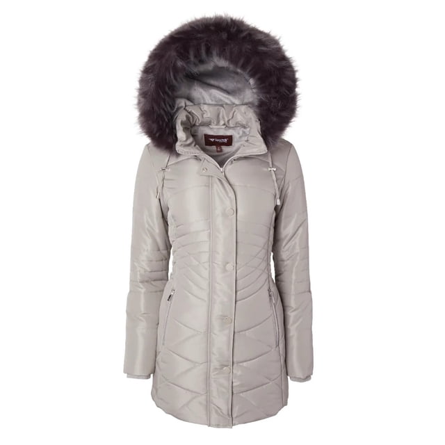 Women's Longer Length Plush Lined Puffer Coat