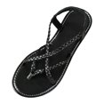 thumbnail image 1 of Kcodviy Sandales Compensées à Brides pour Femmes pour Vacances à la Plage Chaussures de Plage Sandales Plates Sandales à Paillettes pour Femmes Chaussures, 1 of 7