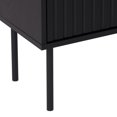 thumbnail image 3 of CorLiving Lysander Fluted Engineered Wood Compact Buffet with 2 Doors and 2 Shelves, Black, 3 of 9
