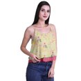 thumbnail image 2 of Moomaya Printed Womens Spaghetti Strap Crop Top Cami Summer Tops, 2 of 5