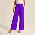thumbnail image 2 of Kcodviy Women Wide Leg Pants Casual Pants for Women Plus Size with Pockets for Women Work Business Womens Plus Size Casual Dress Pants Casual High Waisted Dress Pants Flowy Trousers office, 2 of 6