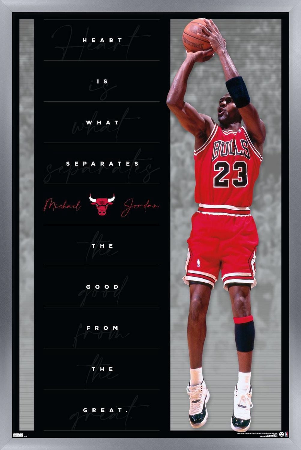Michael Jordan - Heart Wall Poster, 22.375" x 34"