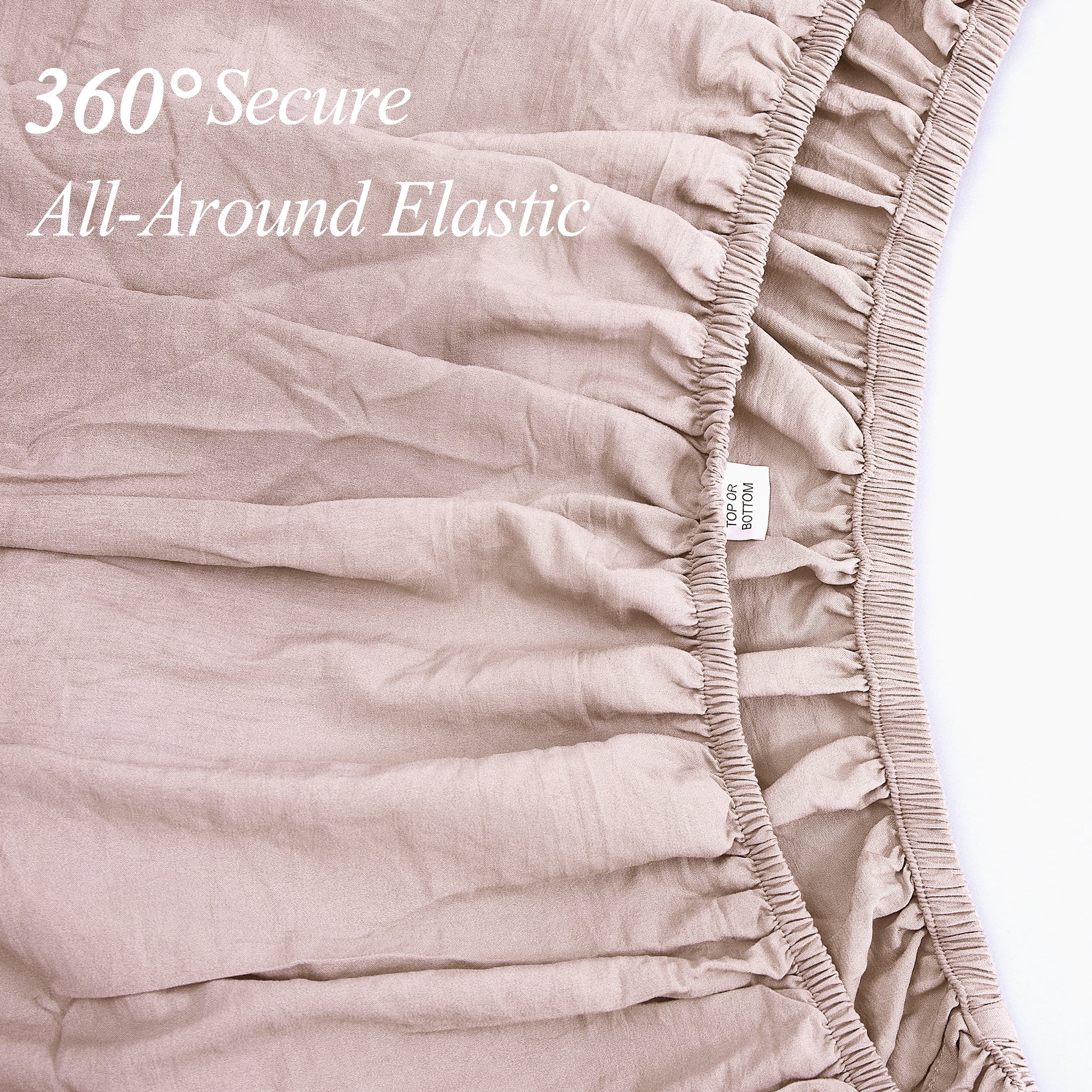 Mainstays Ensemble de draps en microfibre lavée ultra douce, Lit Simple (Twin XL), Rose poudré, 3 pièces.