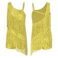 thumbnail image 1 of Mufeng Vêtements de Danse Latine Rumba pour Grandes Filles Justaucorps de Jazz Moderne Compétition Samba Tango Robe de Danse à Franges Or 16, 1 of 6