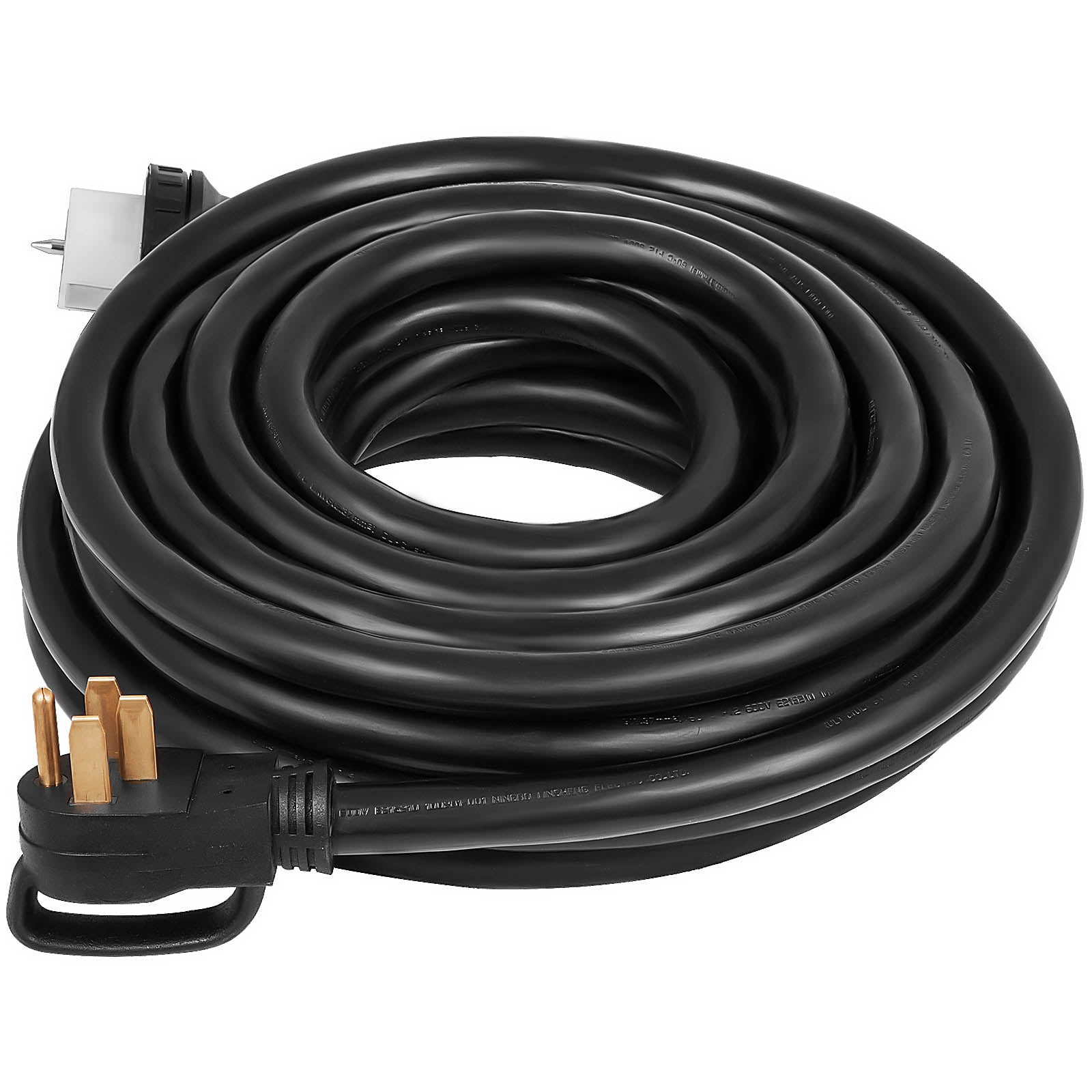 KFFKFF 25-Foot 50 Ampere Generator Extension Cable STW 6/3 + 8/1, 125V 250V Power Cord for Generator, N14-50P, SS2-50R, CS6364 Twist Lock Connectors, Evaluated According to UL Standards