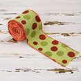thumbnail image 1 of TIMIFIS Polka Dots Christmas Ribbon Christmas Tree Decoration 2.56 Inch Red and Green Ribbons for Crafts Holiday Gift Wrap Christmas Tree Decorations Wreath Bows Wrapping Supplies(4.55m), 1 of 4