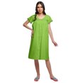 thumbnail image 1 of Moomaya Robe de Nuit d'Allaitement à Manches Courtes en Popeline de Coton Unie pour Femmes, 1 of 5