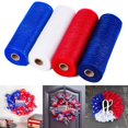thumbnail image 1 of CNKOO Clearance!!!4 Rolls Poly Burlap Deco Mesh -10 Inch Wide Deco Poly Decorative Mesh Ribbon Wrapping Ribbon Rolls for Home Door Wreath Decoration DIY Crafts Making, 1 of 6