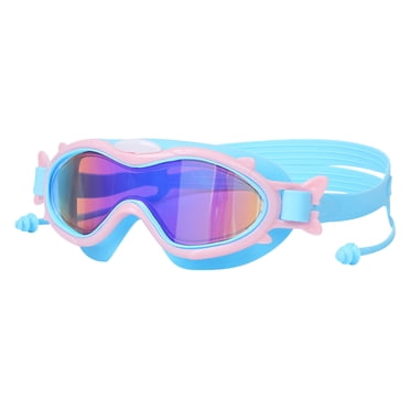 LSLJS Lunettes de Natation pour Enfants de 3 à 15 Ans, 1 Paquet de Lunettes pour Enfants pour la Natation avec Couvre-Nez, Sans Fuite, Antibuée, Sports, Gym, Entraînement, Camping, Mise en Forme, Entraînement et Plus d'Activités