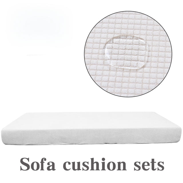 Cozival Housse de Sofa, Housse de Coussin de Sofa, Protège-Housse Extensible pour Canapé, Fauteuil Inclinable et Meubles de Salon, Housse de Coussin Résistante à l'Eau et Lavable à la Machine, Housse de Sofa Extensible, Blanc