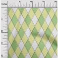 thumbnail image 2 of oneOone Rayon Medium Yellow Fabric Argyle Craft Projects Decor Fabric Printed By The Yard 56 Inch Wide, 2 of 4