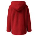 thumbnail image 4 of Womens Fuzzy Fleece Jackets 2023 Clearance Solid Zipper Sharpa Coat Fall Winter Warm Thick Hooded Jacket with Pockets, 4 of 6