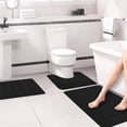 thumbnail image 4 of Cagogo under $5 Bath Mat Set, 3 Piece Foam Bath Mat Set, Memory Foam Bathroom Rug Toilet Mat, Super Absorbent Non Slip Bath Mat, Machine Washable Shower Bathroom Rug, Comfortable Bathroom Floor Mat, 4 of 9