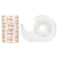 thumbnail image 1 of Graflsoa 1.8cm Hand-Tear Adhesive Tape Set, 18mmx20Y, 5 Rolls with 1 Transparent Cutter (Random Color), Ideal for Students & Office Use, 1 of 7