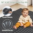 thumbnail image 3 of OLAKIDS Foldable Baby Playpen with Mat, 59” x 59” Large Baby Play Yard for Infant with 50 Ocean Balls, 4 Handlers, Carry Bag, Indoor Outdoor Fence Toddler Activity Center, 3 of 9