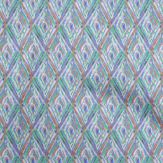 oneOone Viscose Chiffon Sea Green Fabric Abstract Craft Projects Decor Fabric Printed By The Yard 42 Inch Wide