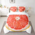thumbnail image 2 of Erosebridal Ensemble de Literie Complet Motif Pamplemousse Format Double, Ensemble de Lit Fruit 3D, Douillet 7 Pcs, 2 of 5