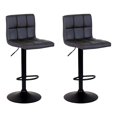 thumbnail image 1 of Bronte Living Leatherette Bar Stool with Adjustable Height, 360 Swivel Design, Comfortable Mid-Backrest, Pedestal Base with Footrest for Kitchen, Pub - Series Clementine - Set of 2, 1 of 8