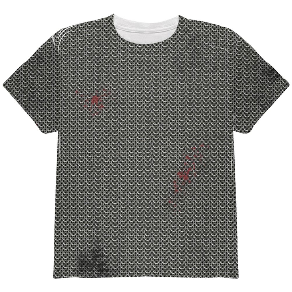 T-shirt Jeunesse à Imprimé Intégral de Costume de Cotte de Mailles de Bataille d'Halloween
