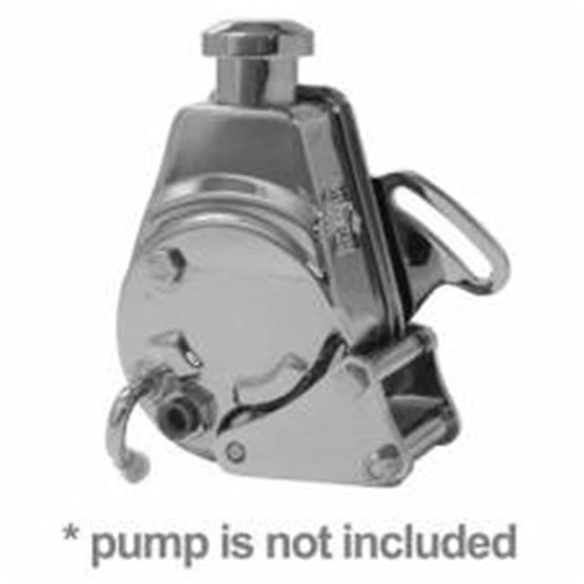 Tuff-Stuff TFS6508A Support de Direction Assistée Chromé Longue Pompe à Eau pour Petit Bloc Chevy