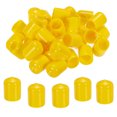thumbnail image 1 of Unique Bargains 100pcs 16mm Rubber End Caps Cover PVC Vinyl Screw Thread Protector Round Wire Shelf Caps Yellow, 1 of 5