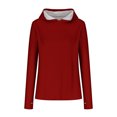thumbnail image 4 of Timegard Womens Hoodies Plus Size Long Sleeve Thumb Hole Pullover Fall Casual Solid Color Comfy Tops, 4 of 5
