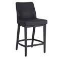 thumbnail image 1 of Modern Faux Leather and Metal 26" Counter Stool, Set of 2 - Black, 1 of 7
