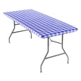 thumbnail image 2 of Rectangle Picnic Tablecloth, Elastic Fitted Waterproof Table Cover, Windproof Washable Polyester Table Cloth for Camping, Indoor and Outdoor, 2 of 4