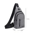 thumbnail image 3 of EGNMCR Waterproof Strap Bag Crossbody Backpack With Headphone Hole Strap Backpack Hiking Backpack Multipurpose Crossbody Chest Bag,, 3 of 6
