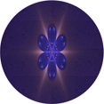 thumbnail image 1 of Ahgly Company Machine Washable Indoor Round Transitional Midnight Blue Area Rugs, 4' Round, 1 of 7