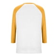 thumbnail image 4 of Hauts à Manches 3/4 pour Femmes Hauts Décontractés à Manches Raglan Col en V Tuniques Basiques Blouses Été 2025, 4 of 5