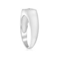 thumbnail image 2 of Mens Solid 14k White Gold 1/4ct Solitaire Bezel Diamond Wedding Band Ring, 2 of 4