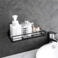 thumbnail image 1 of UsRHHA No Drill Bathroom Wall Shelf, Rectangular Metal Storage Rack Organizer, Multipurpose Adhesive Shelf for Shower Kitchen Toiletries Space Saving, 1 of 6