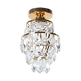 thumbnail image 2 of COFEST Chandelier Crystal Ceiling Light Semi Mount Ceiling Lighting Fixture Modern Crystal Ceiling Lamp gold, 2 of 7