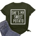 thumbnail image 1 of Meichang T-Shirts pour Femmes, Hauts de la Saint-Valentin, Imprimé Cœur d'Amour Doux, T-Shirts Mignons, Col Rond, Manches Courtes, T-Shirts de Vacances, Saint-Valentin, 1 of 4