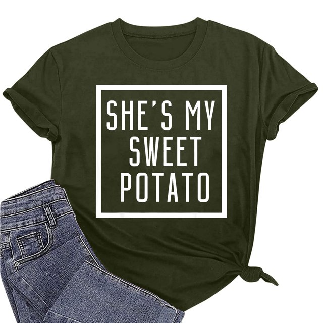 Meichang T-Shirts pour Femmes, Hauts de la Saint-Valentin, Imprimé Cœur d'Amour Doux, T-Shirts Mignons, Col Rond, Manches Courtes, T-Shirts de Vacances, Saint-Valentin