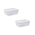 thumbnail image 1 of Oleegame 2 Pcs Boîte de Rangement pour Réfrigérateur pour Produits, Compatible Micro-Ondes, Transparente, Boîte de Conservation de la Fraîcheur, Rangement de Cuisine, Pot Scellé, Tri et Rangement des Fruits et Légumes, 1 of 3