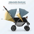 thumbnail image 3 of OLAKIDS Double Stroller, Foldable Baby Tandem Stroller with Djustable Backrest Canopy Footrest, 5-Point Harness, Storage Basket, Convertible Compact Lightweight Twin Stroller for Infants and Toddlers, 3 of 9