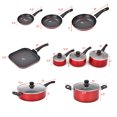 thumbnail image 4 of Costway 17Pcs Hard Anodized Nonstick Cookware Pots and Pans Set Dishwasher & Oven Safe, 4 of 10