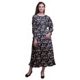 thumbnail image 1 of Bimba Robe Longue Décontractée à Volants pour Femmes, Imprimée, Taille Smockée, Medium, 1 of 5