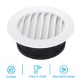 thumbnail image 3 of Unique Bargains 8 Inch Round Air Vent, Ceiling Diffuser Grill Cover ABS Louver Soffit Vent with Screen White, 3 of 5