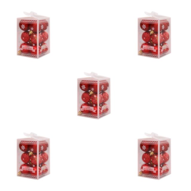 Decodeary 12pack/lot Wedding New Year Navidad Pendant Ball Enought Quantity For Magical red 5Set