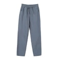 thumbnail image 1 of Timegard Pants for Women Elastic Waisted Drawstring Solid Color Crop Pants Casual Comfy Trousers Pockets, 1 of 2