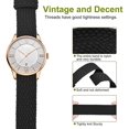 thumbnail image 2 of Bracelet Unisexe en Nylon Perlon avec Boucle Argentée en Acier Inoxydable, Noir, 22 mm, 2 of 6