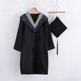 thumbnail image 4 of 1 Ensemble Beau Tricoté Graduation Uniforme Polyester Élégante Robe de Graduation de Touche Festive pour la Photographie, 4 of 9