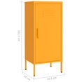 thumbnail image 4 of vidaXL Armoire de Rangement Jaune Moutarde 42,5x35x101,5 cm Acier, 4 of 5