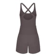 thumbnail image 3 of Yuyuzo Workout Romper for Women Sleeveless Short Jumpsuit Backless Yoga Rompers Atheletic Running Jumpsuits, 3 of 4