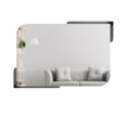 thumbnail image 3 of ALCOVE - Miroir mural 52x77cm avec 2 tablettes, métal noir, 3 of 7