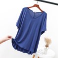 thumbnail image 1 of Blouses pour Femmes Chemise Décontractée Fine Douce et Basique Ajustée Longueur Moyenne Manches Courtes Col Rond Haut/chemise, 1 of 1